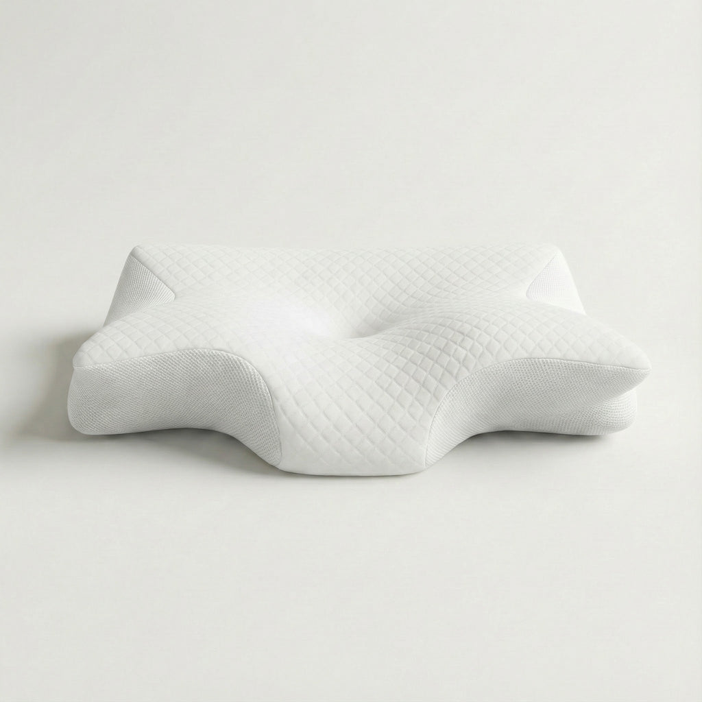 White pillow on a light gray background